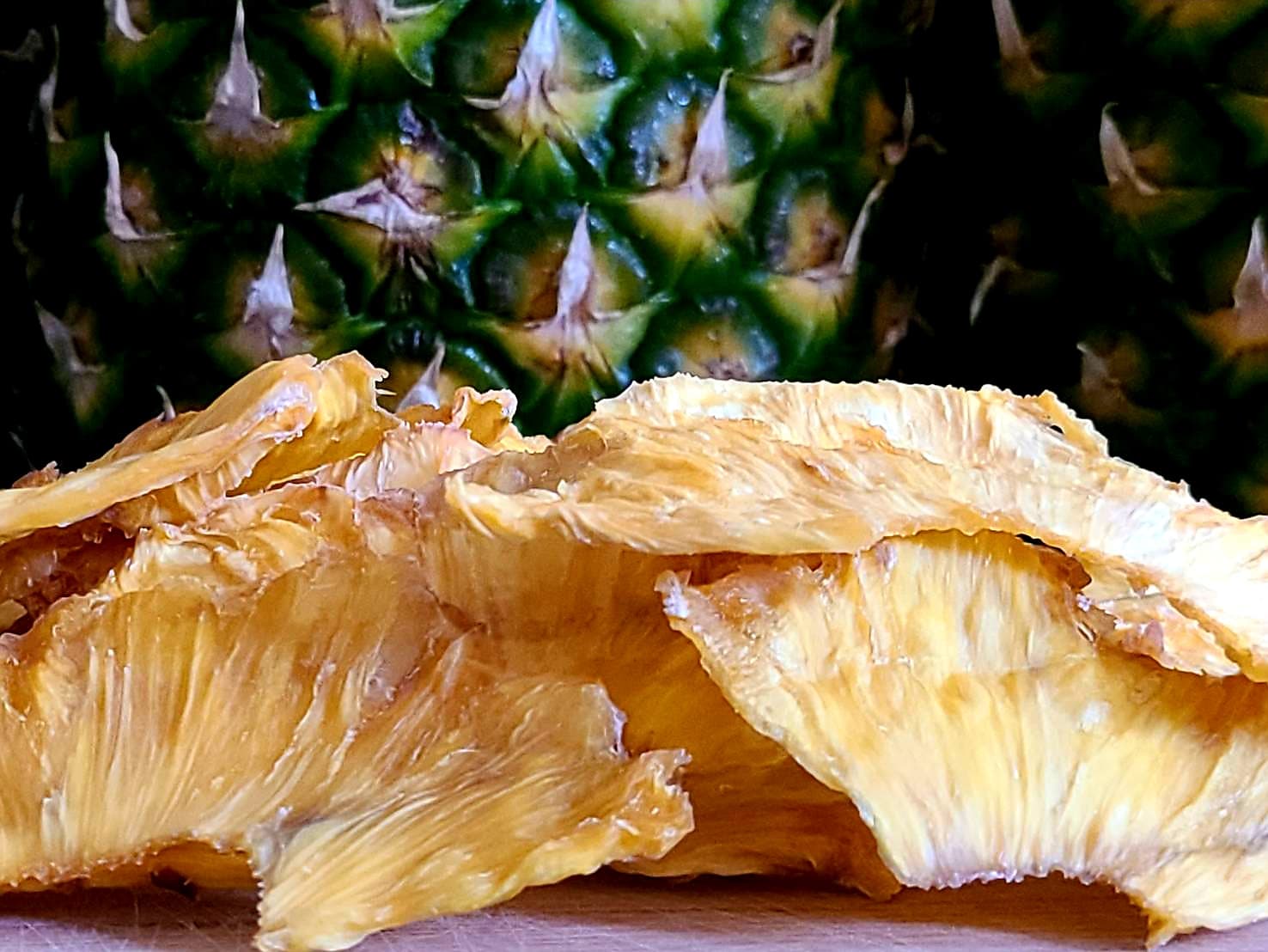 Order In-house Dehydrated Pineapple 1 oz food online from Corner Juice Bar store, Baltimore on bringmethat.com
