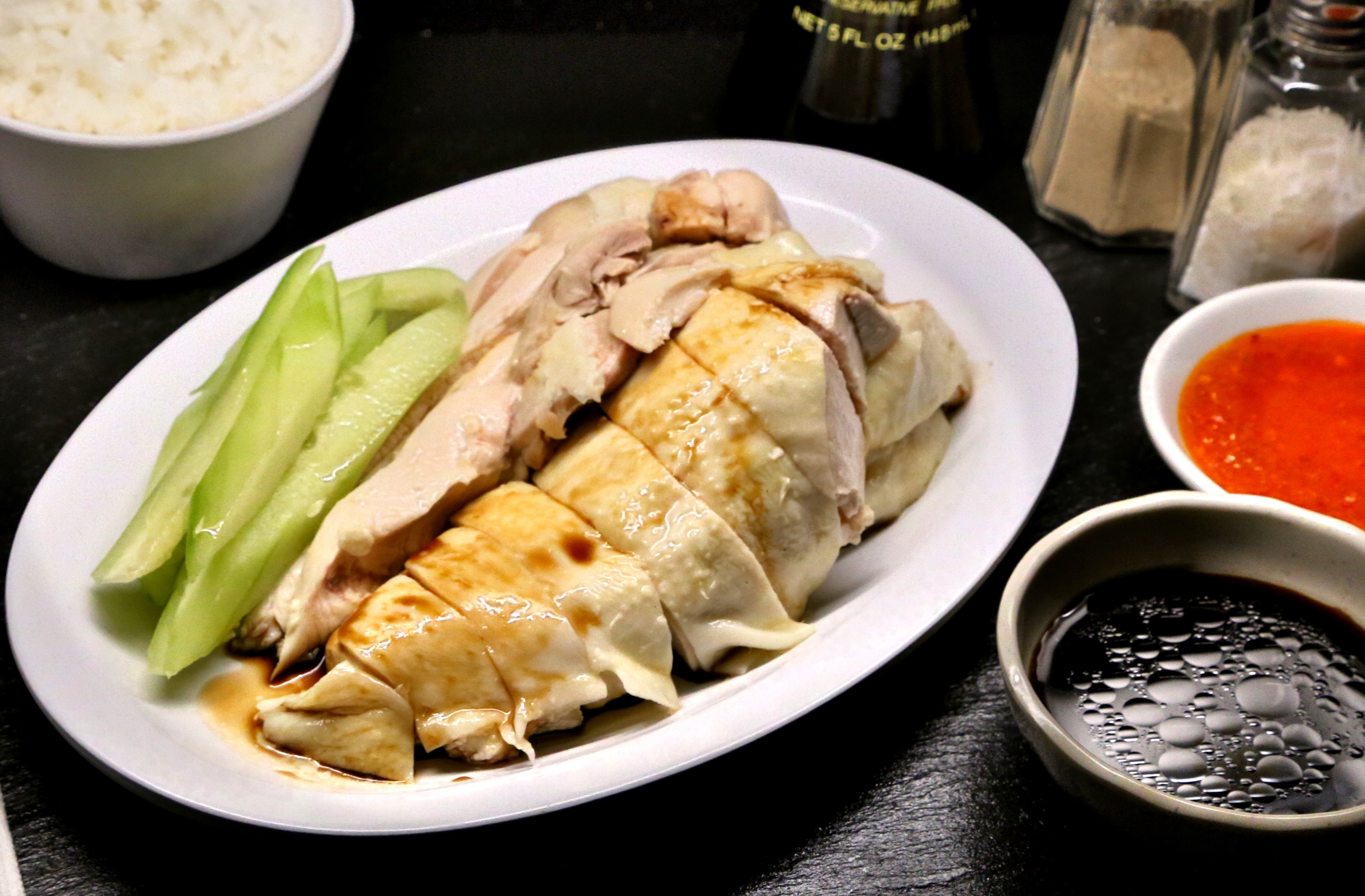 Order M2. Hainanese Chicken Rice food online from Singapore Cafe store, Sugar Land on bringmethat.com