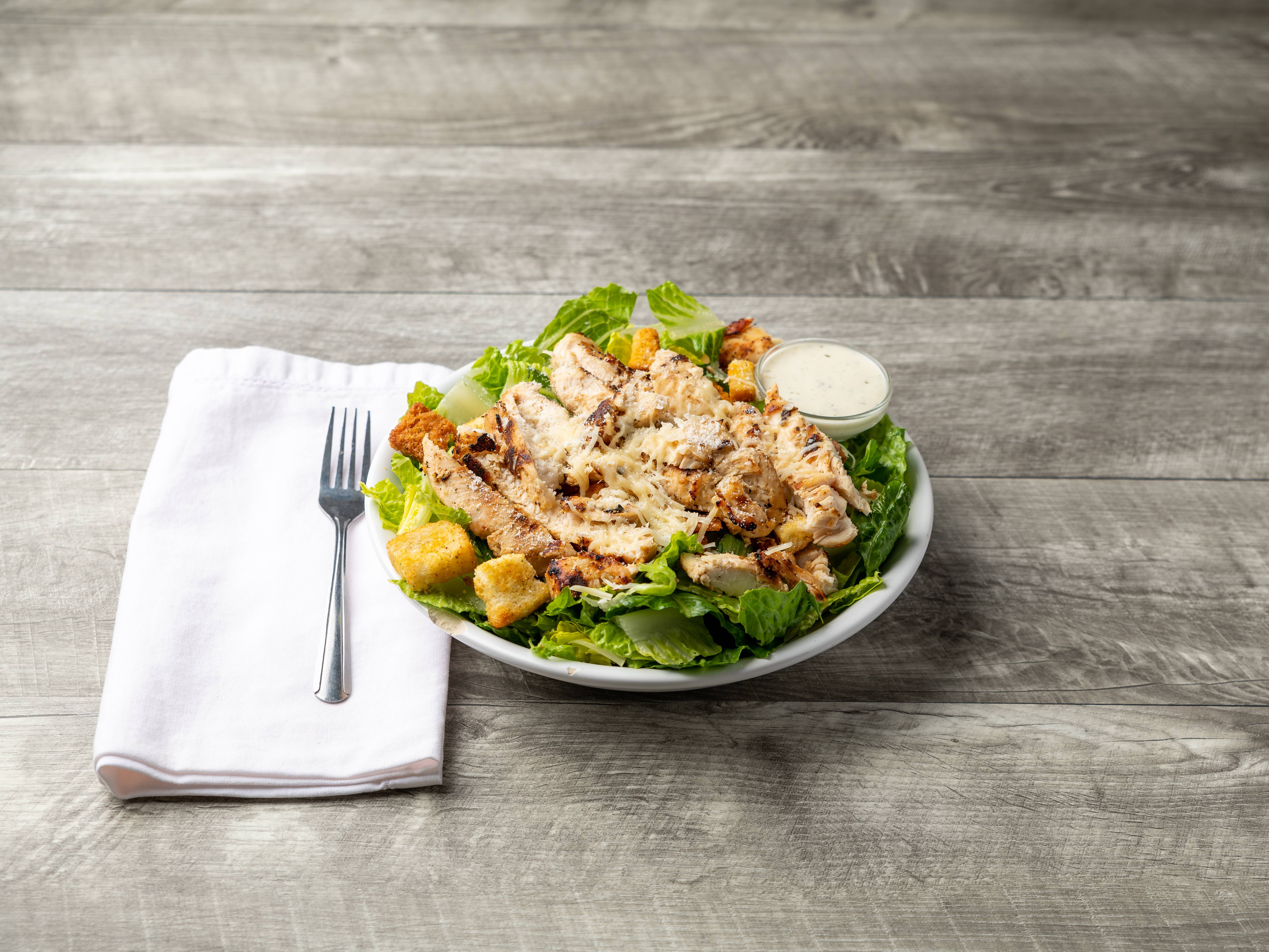 Order Caesar Salad with Grilled Chicken food online from Zesto Pizza and Grill store, Philadelphia on bringmethat.com