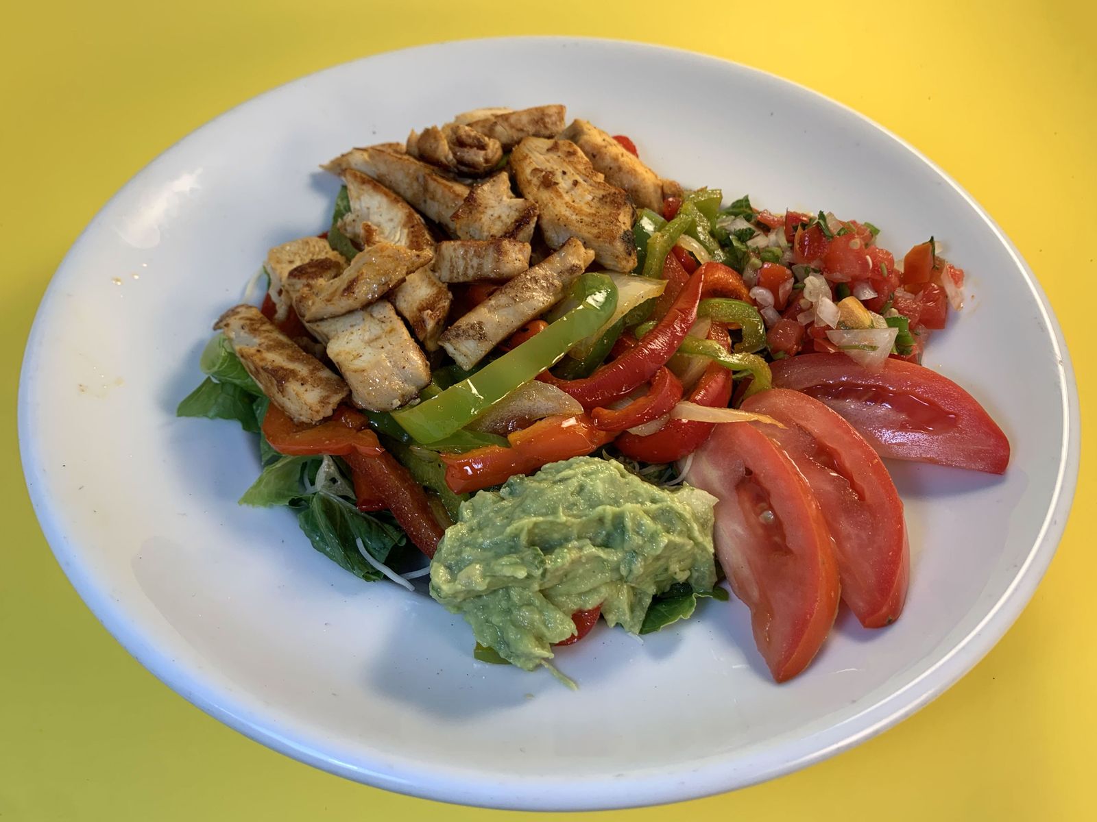 Order Fajita Salad with Meat or Shrimp food online from Great Mex store, Costa Mesa on bringmethat.com