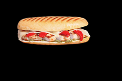Order Chicken Pesto Panini food online from The Great American Bagel store, Chicago on bringmethat.com