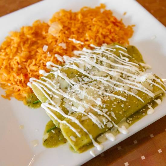 Order Spinach Enchiladas food online from El Rey Azteca Mexican Restaurant store, Wilkes-Barre on bringmethat.com