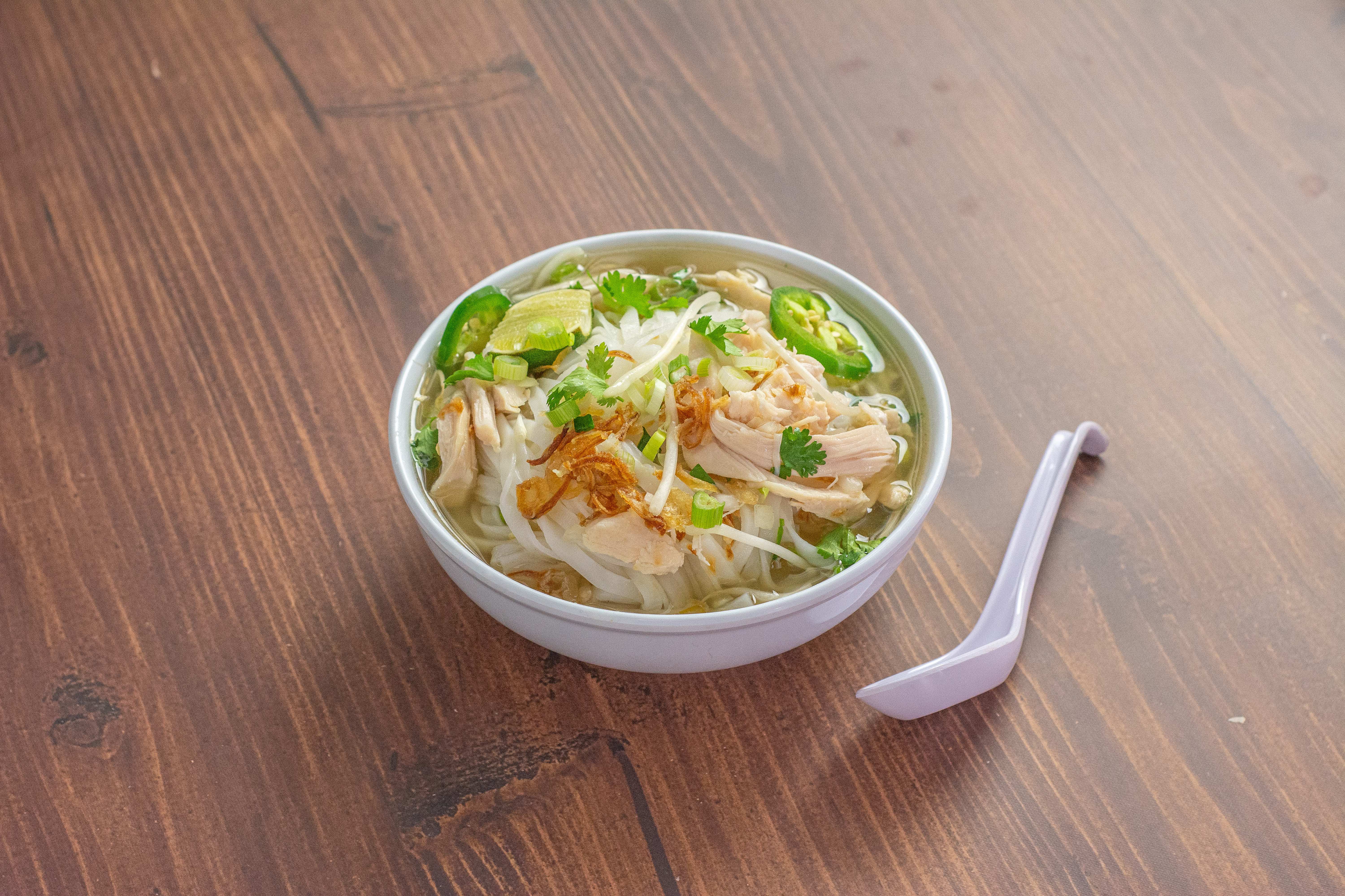Order 5. Chicken Pho food online from World Of Noodle store, San Francisco on bringmethat.com