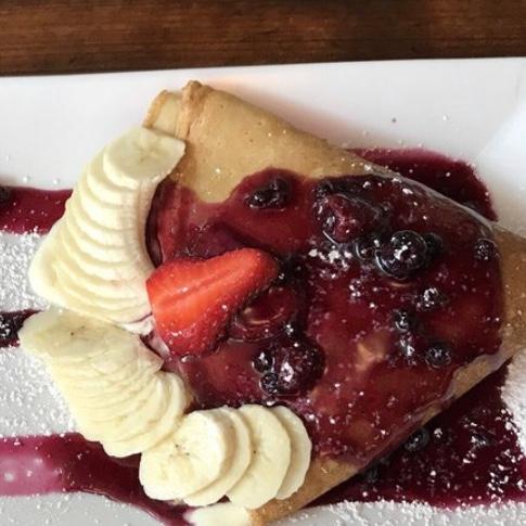 Order Mascarpone Crepe with Mixed Berry Sauce food online from Blue Daisy store, Santa Monica on bringmethat.com