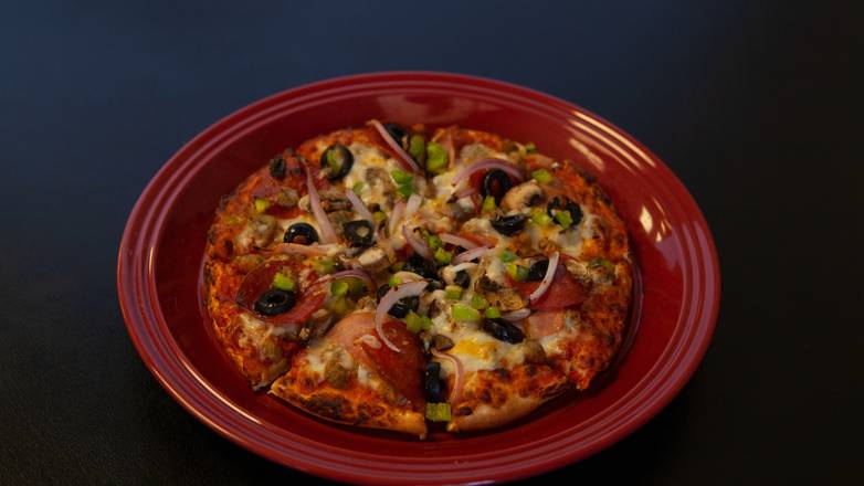 Order Supreme (Single 8") food online from Neighborhood Pizza Cafe store, Springfield on bringmethat.com