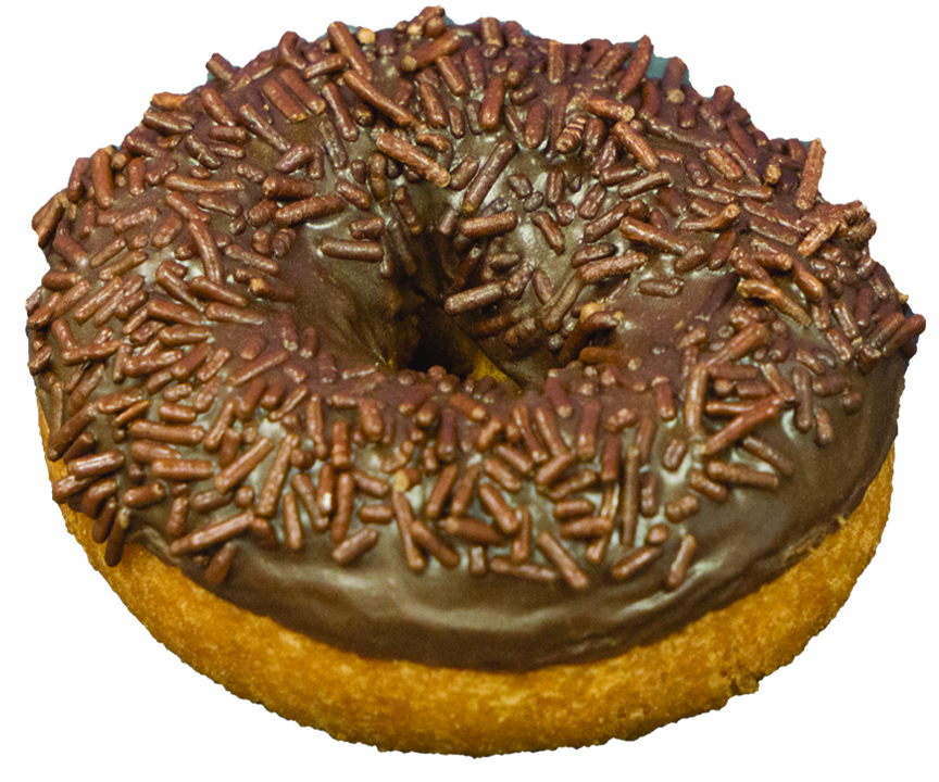 Order Chocolate Frosting Chocolate Sprinkle Cake Donut food online from Bosa Donuts store, Mesa on bringmethat.com