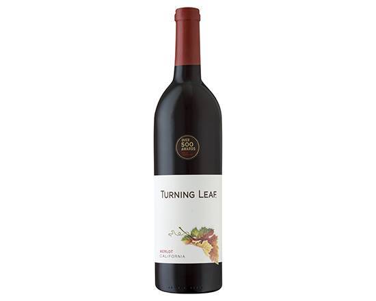 Order Turning Leaf Vineyards Merlot, 750mL red wine (13.0% ABV) food online from Signal Liquor store, Signal Hill on bringmethat.com