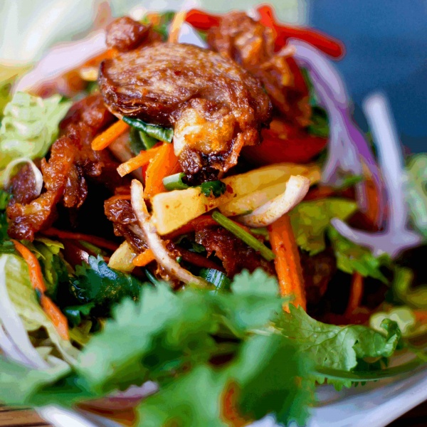 Order Duck Salad food online from Little Thai Kitchen store, Greenwich on bringmethat.com