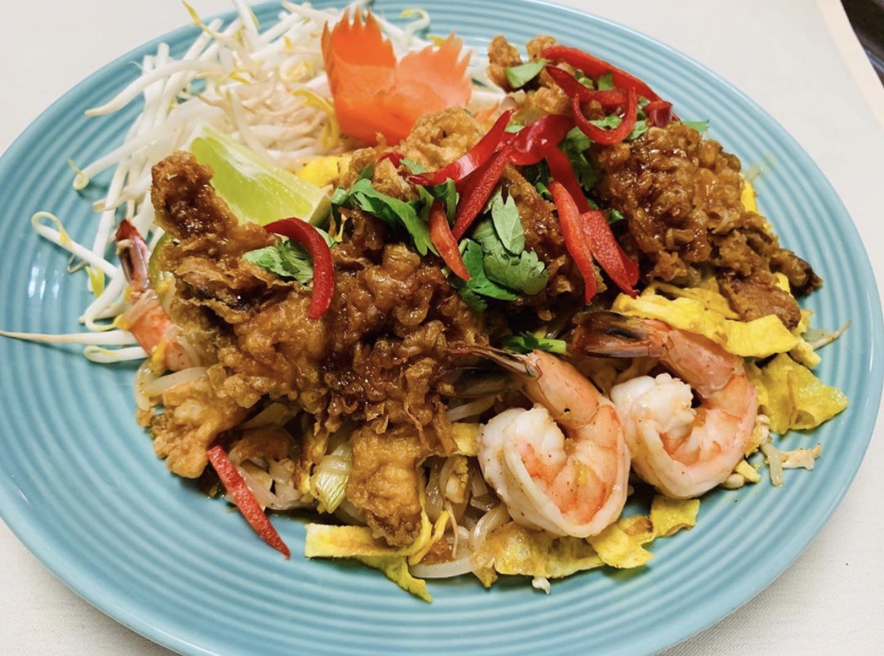 Order Soft Shell Crab Pad Thai food online from Brown Sugar Cafe store, Boston on bringmethat.com