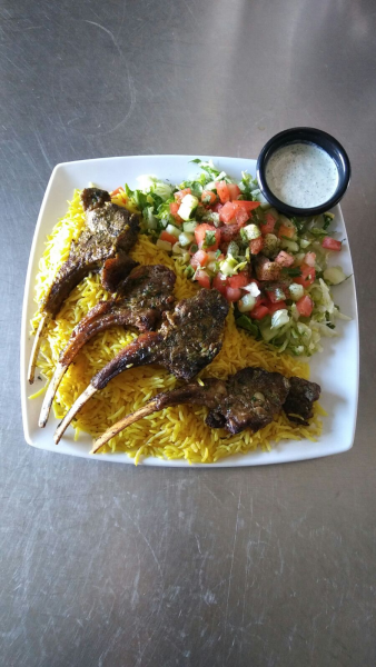 Order Lamb Cutlets Plate food online from Couscous Cafe store, Oklahoma City on bringmethat.com
