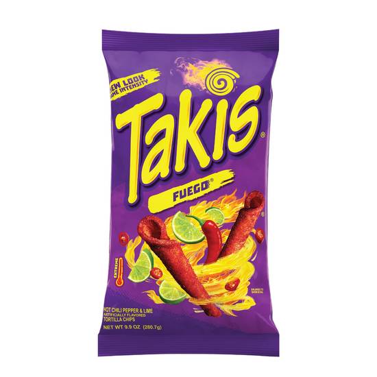 Order Takis Fuego Hot Chili Pepper & Lime Rolled Tortilla Chips, 9.9 OZ food online from Cvs store, MONTEZUMA on bringmethat.com