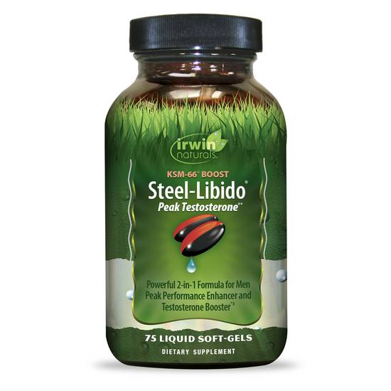 Order Irwin Naturals Dietary Supplement Softgels Steel Libido Testosterone (75 ct) food online from Rite Aid store, Palm Desert on bringmethat.com