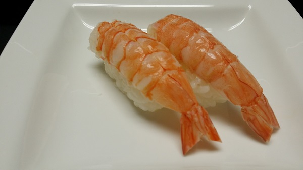 Order 2 Pieces Ebi Nigiri food online from Sushi Lover store, Belmont on bringmethat.com