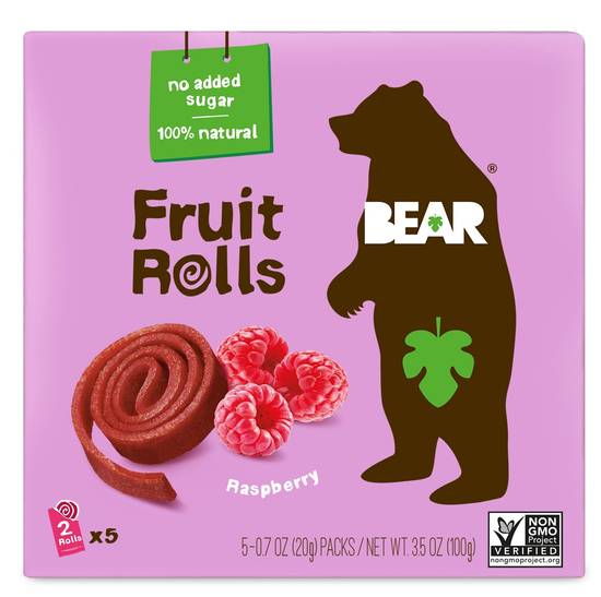 Order BEAR Raspberry Fruit Rolls, 5 CT, 3.5 OZ food online from Cvs store, PARKERSBURG on bringmethat.com
