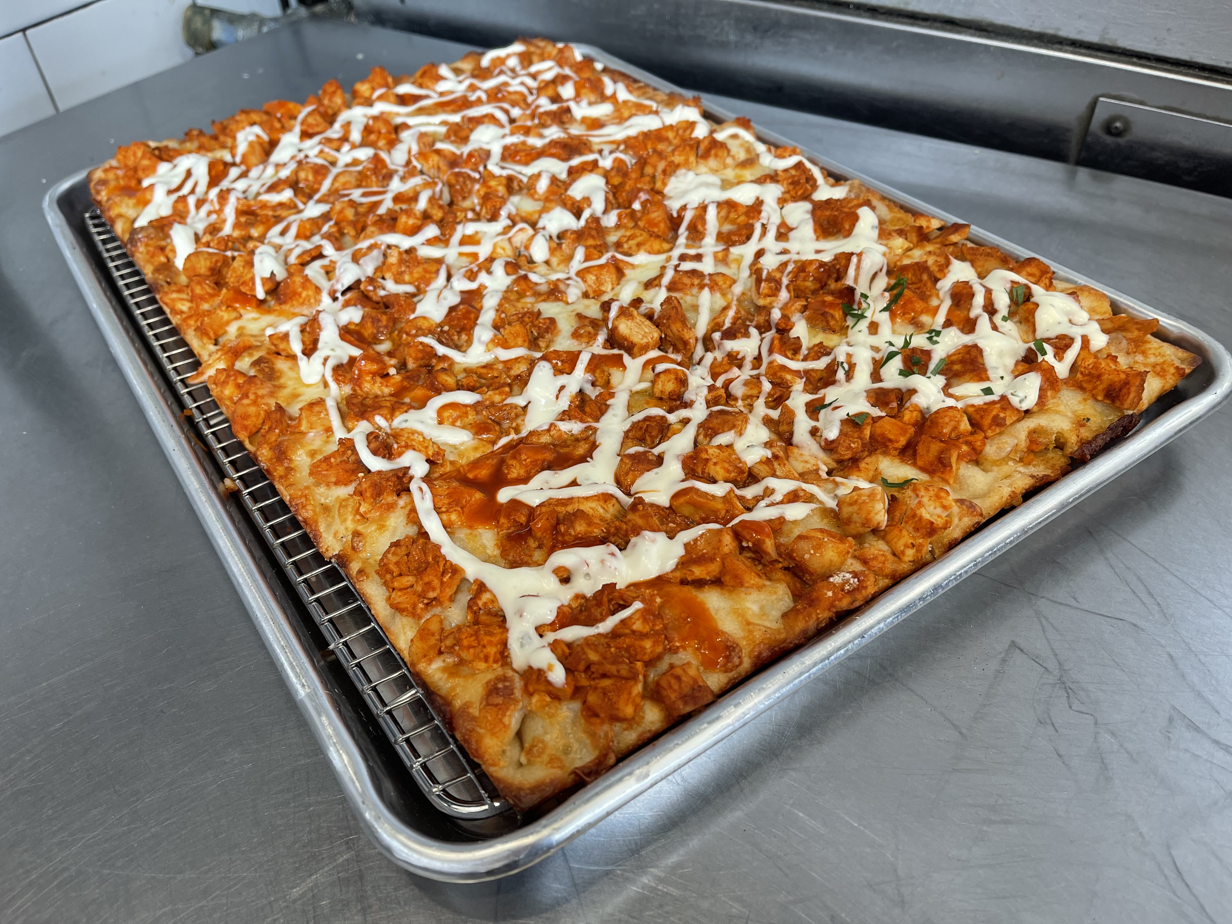 Order Buffalo Chicken Grandma  food online from Famous famiglia pizza store, New York on bringmethat.com