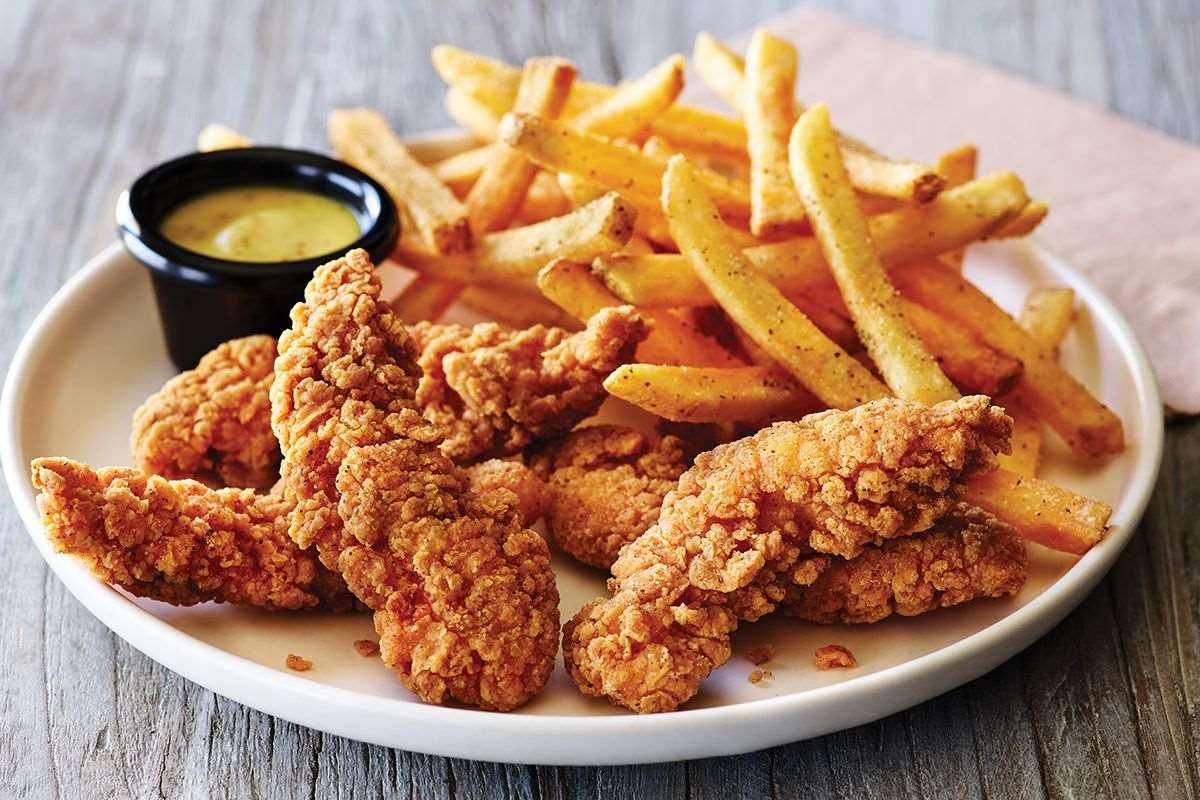 Order Chicken Tender Platter - 3 Pieces food online from Top Tomato Bar & Pizza store, Philadelphia on bringmethat.com