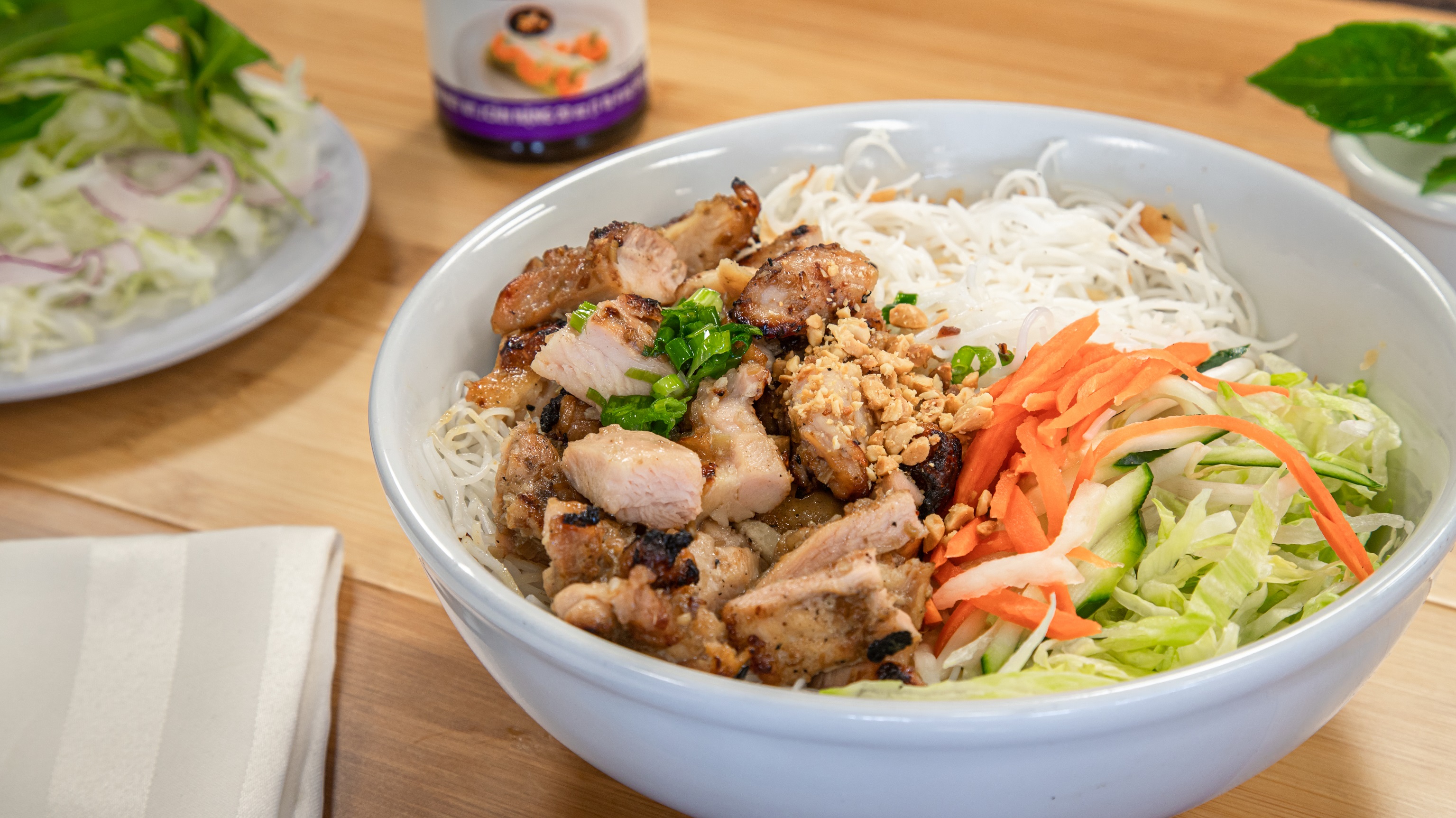 Order 22. Vermicelli with Grilled Chicken food online from Pho Cafe Hong Kong Diner store, Reno on bringmethat.com