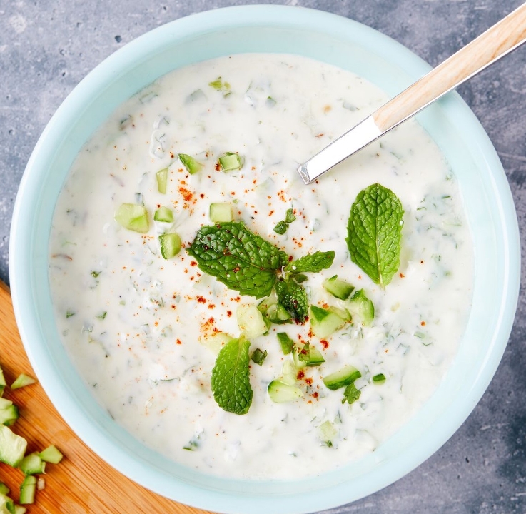 Order Cucumber, Mint Raita food online from India Oven store, Roseville on bringmethat.com