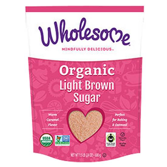 Order Wholesome Organic Light Brown Sugar 24oz food online from Everyday Needs By Gopuff store, Littleton on bringmethat.com