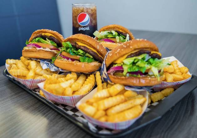 Order Burger Family Pack (4 pcs) food online from Frosty king inc store, Bakersfield on bringmethat.com
