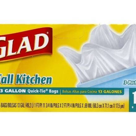 Order Glad Trash Bag Tall (15 count) food online from 7-Eleven By Reef store, Atlanta on bringmethat.com
