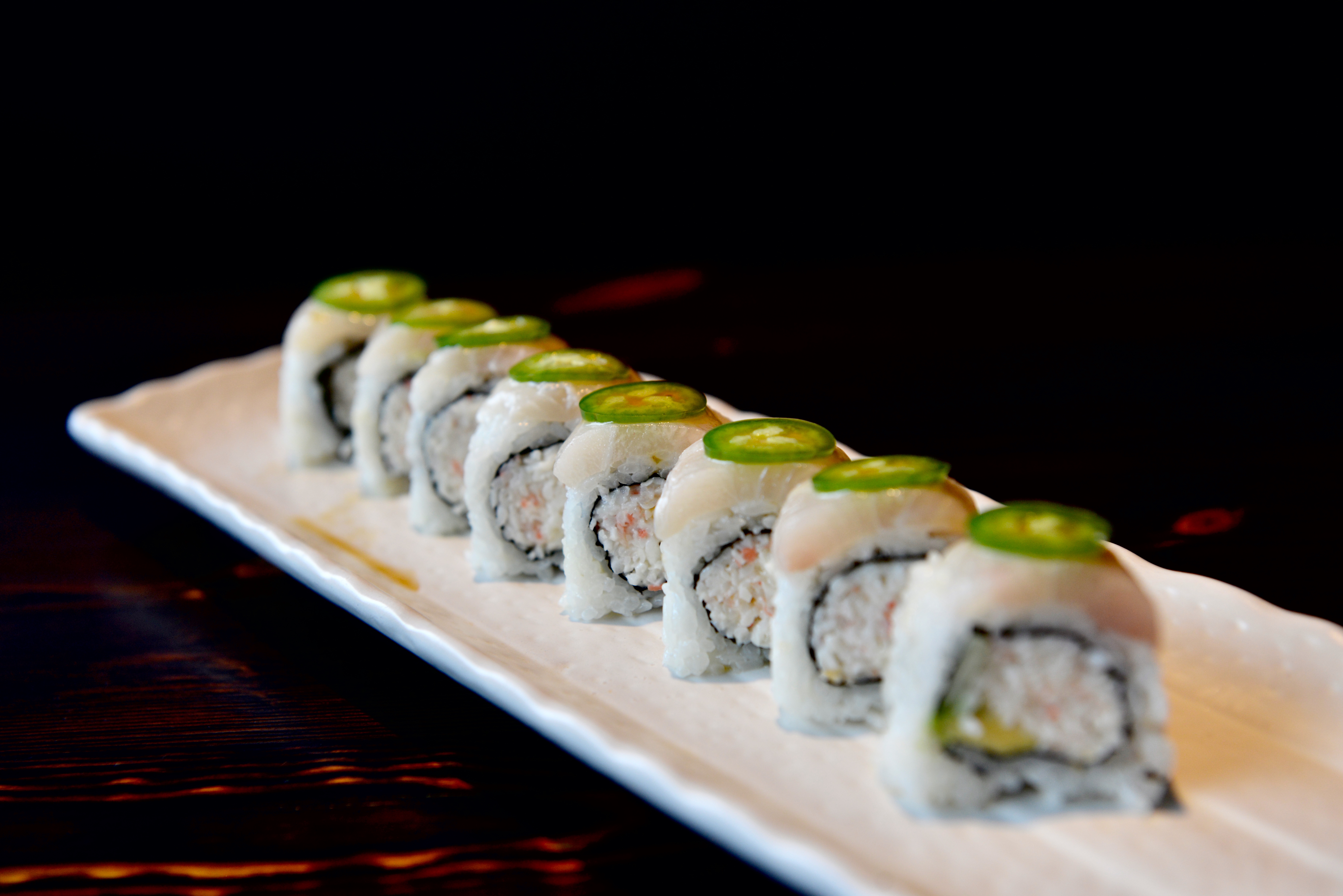 Order Aberjack Roll food online from Miyoda Sushi store, Redondo Beach on bringmethat.com