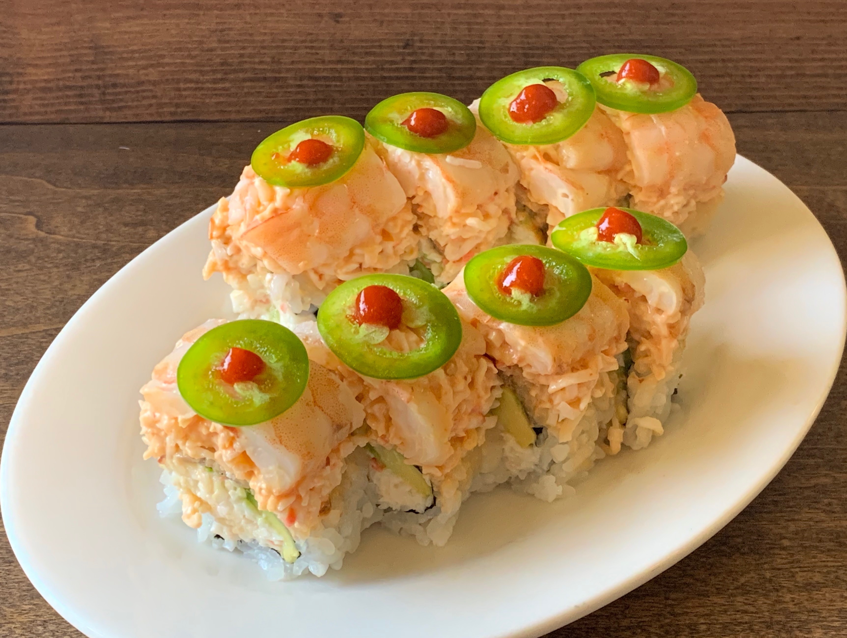 Order Fire Fighter Roll food online from Minato Sushi store, Lake Forest on bringmethat.com