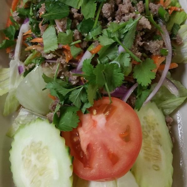 Order S3. Larb Salad food online from Wild ginger thai restaurant store, Atlanta on bringmethat.com
