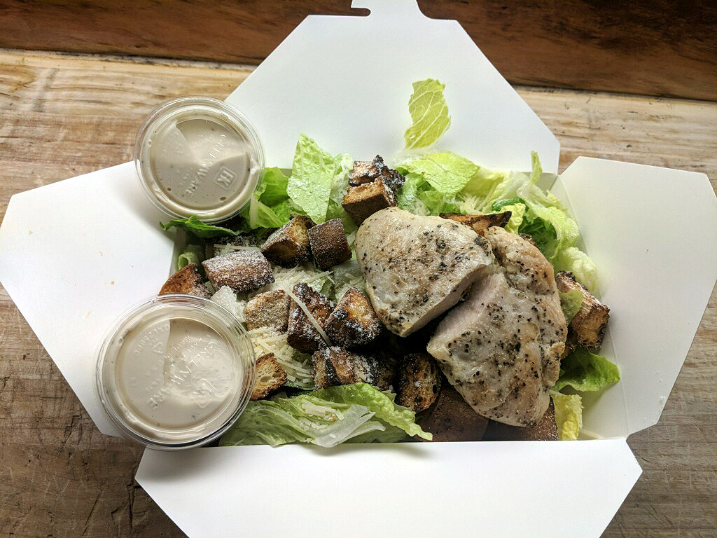 Order Chicken Caesar Salad food online from La Vals Pizza store, Alameda on bringmethat.com