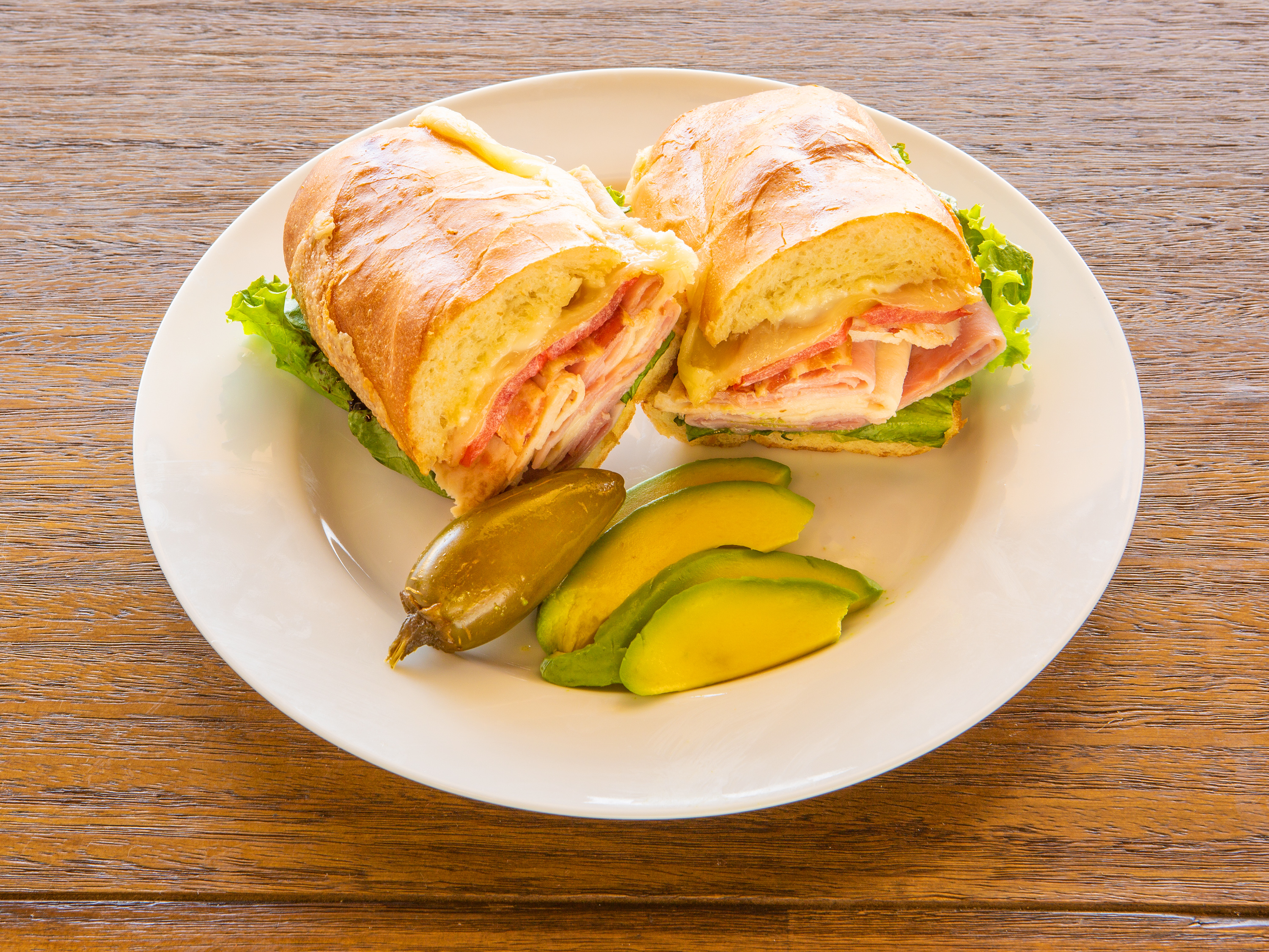 Order 3 Meat Club Sandwich food online from Cristino Bakery store, Goleta on bringmethat.com