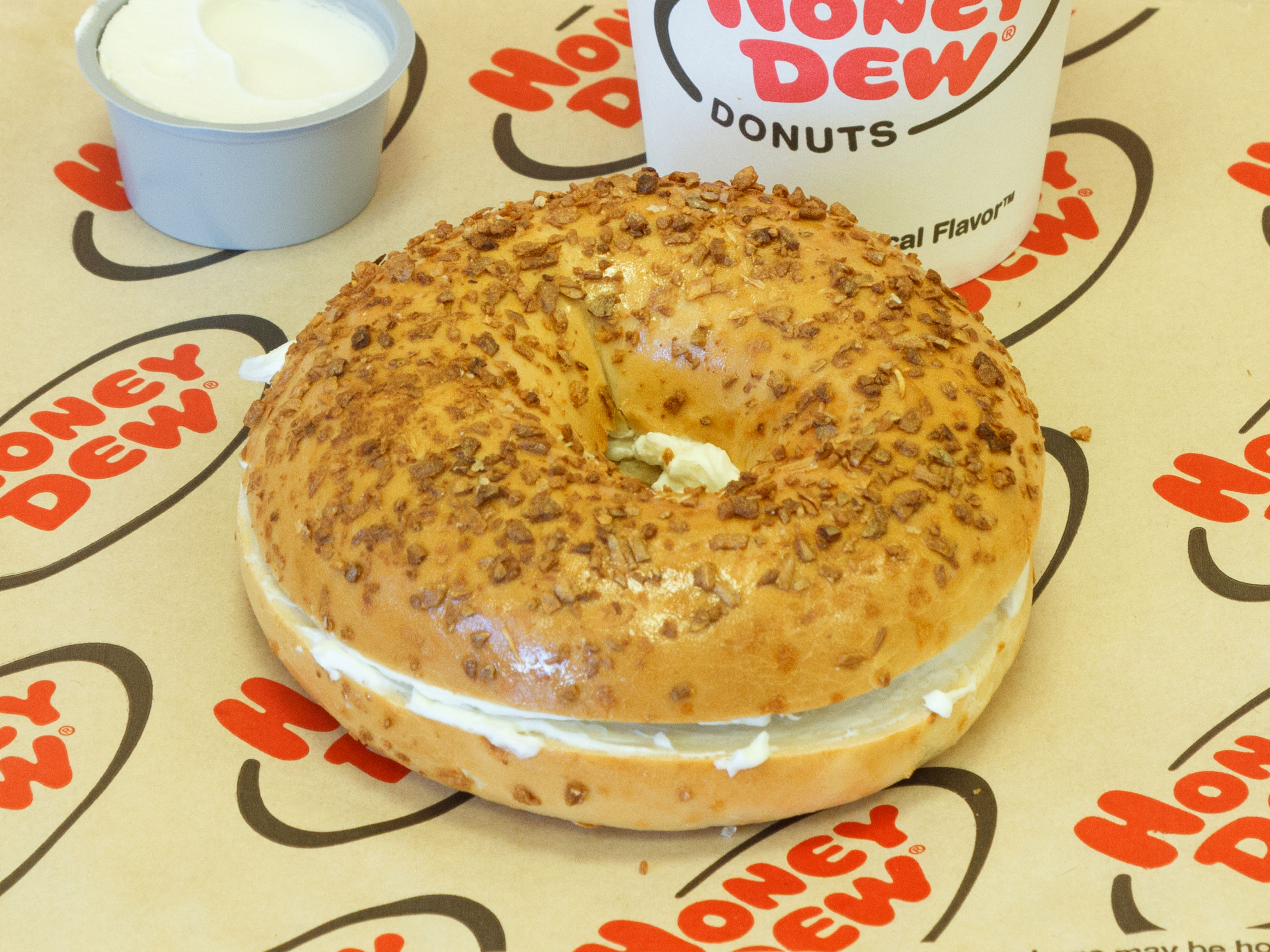 Order 4. Bagel with Cream Cheese Combo food online from Honey Dew Donuts store, Danvers on bringmethat.com