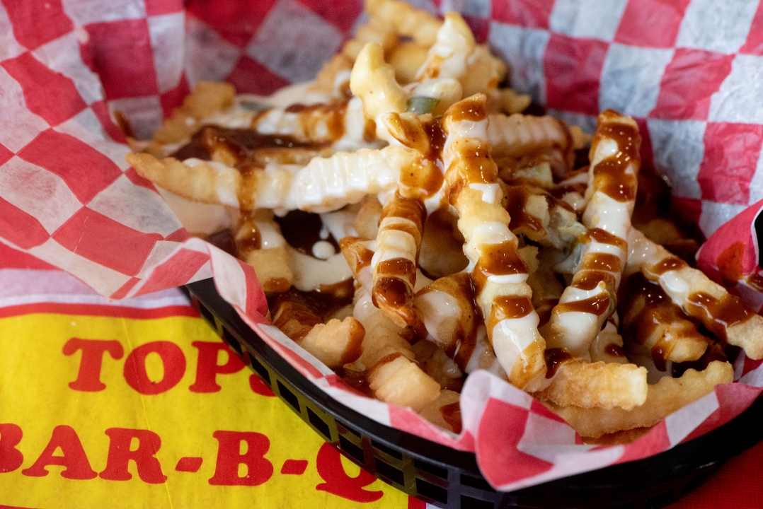 Order Bar-B-Q Cheese Fries food online from Tops Bar-B-Q store, Southaven on bringmethat.com