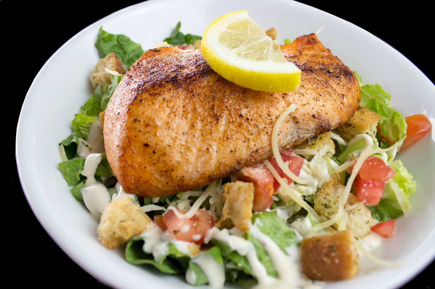 Order Grilled Salmon Salad food online from Kafe Neo store, Totowa on bringmethat.com