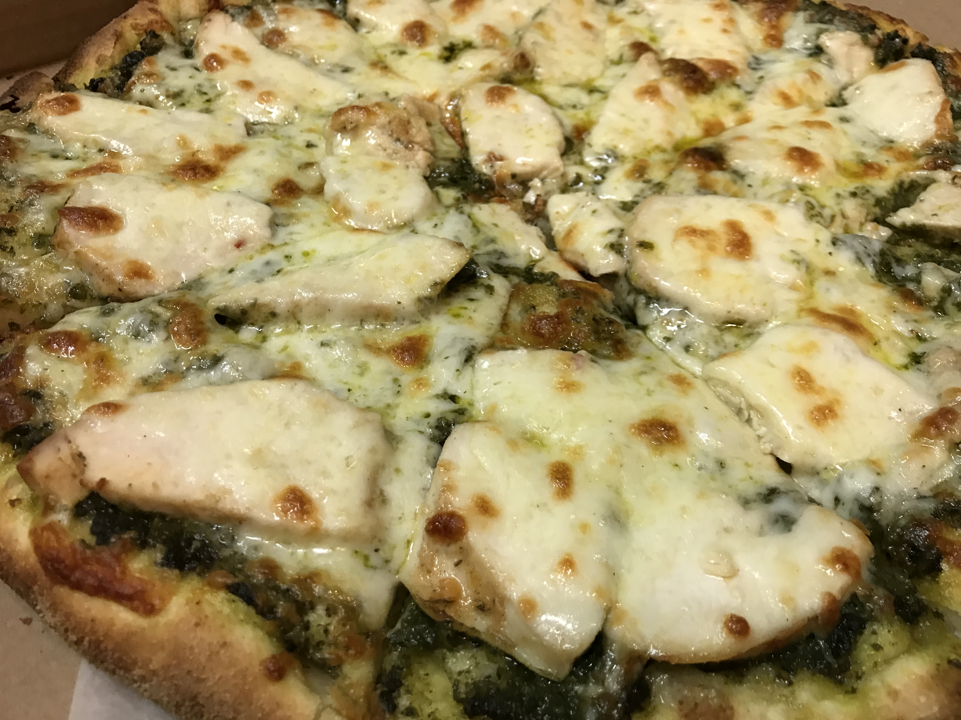 Order Pesto Specialty Pizza food online from Husky Pizza store, Coventry on bringmethat.com