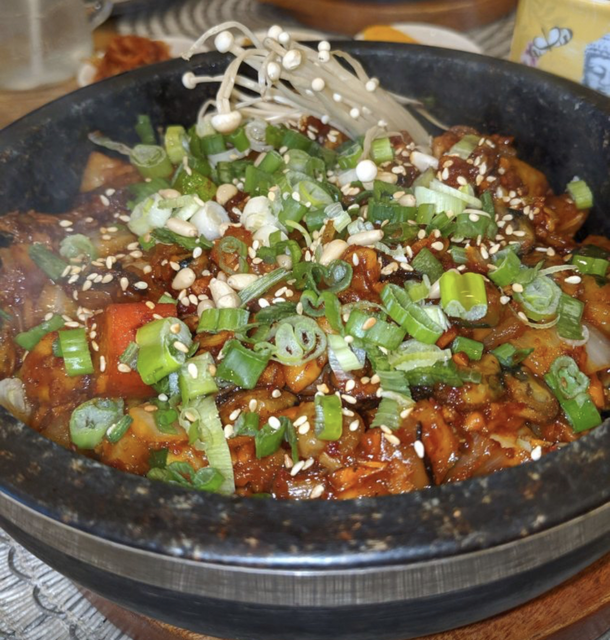 Order Spicy Seafood Dolsot Bibim-Bop food online from Bop Joa store, Sachse on bringmethat.com