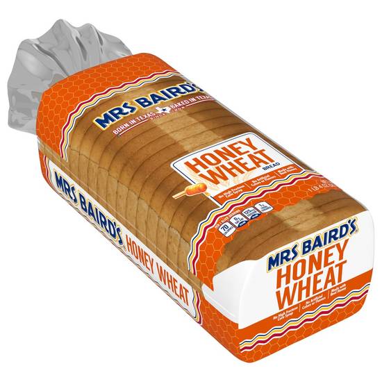 Order Mrs Baird's · Honey Wheat Bread (20 oz) food online from United Supermarkets store, Plainview on bringmethat.com