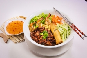 Order B1 - Bun Tom Thit Nuong Cha Gio food online from Saigon Cafe store, Lawrenceville on bringmethat.com