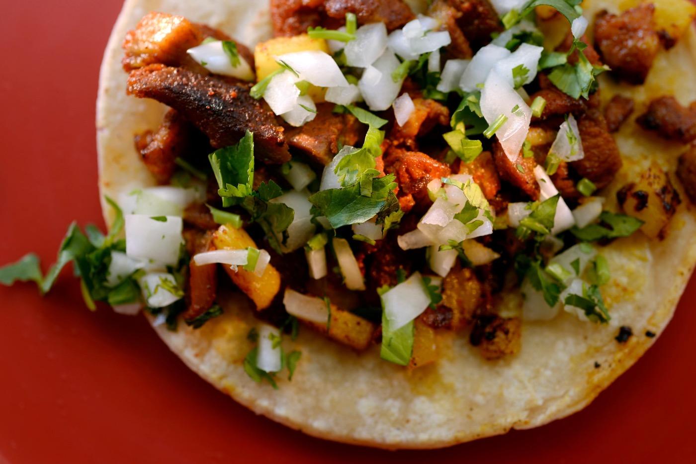 Order Pastor Tacos food online from Tortas El Chavo store, Irving on bringmethat.com