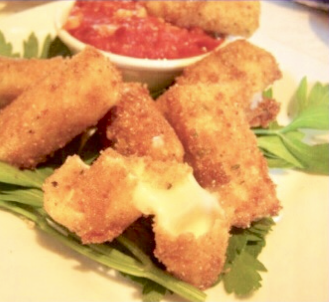 Order 6 Mozzarella Sticks with Fries  food online from Glow Bar Atl store, Lithonia on bringmethat.com