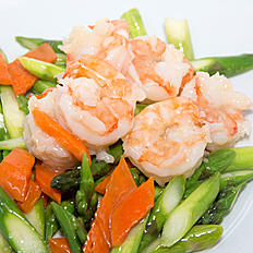 Order Prawn with Asparagus芦笋虾  K food online from Jin's Fine Asian Cuisine store, Brookline on bringmethat.com