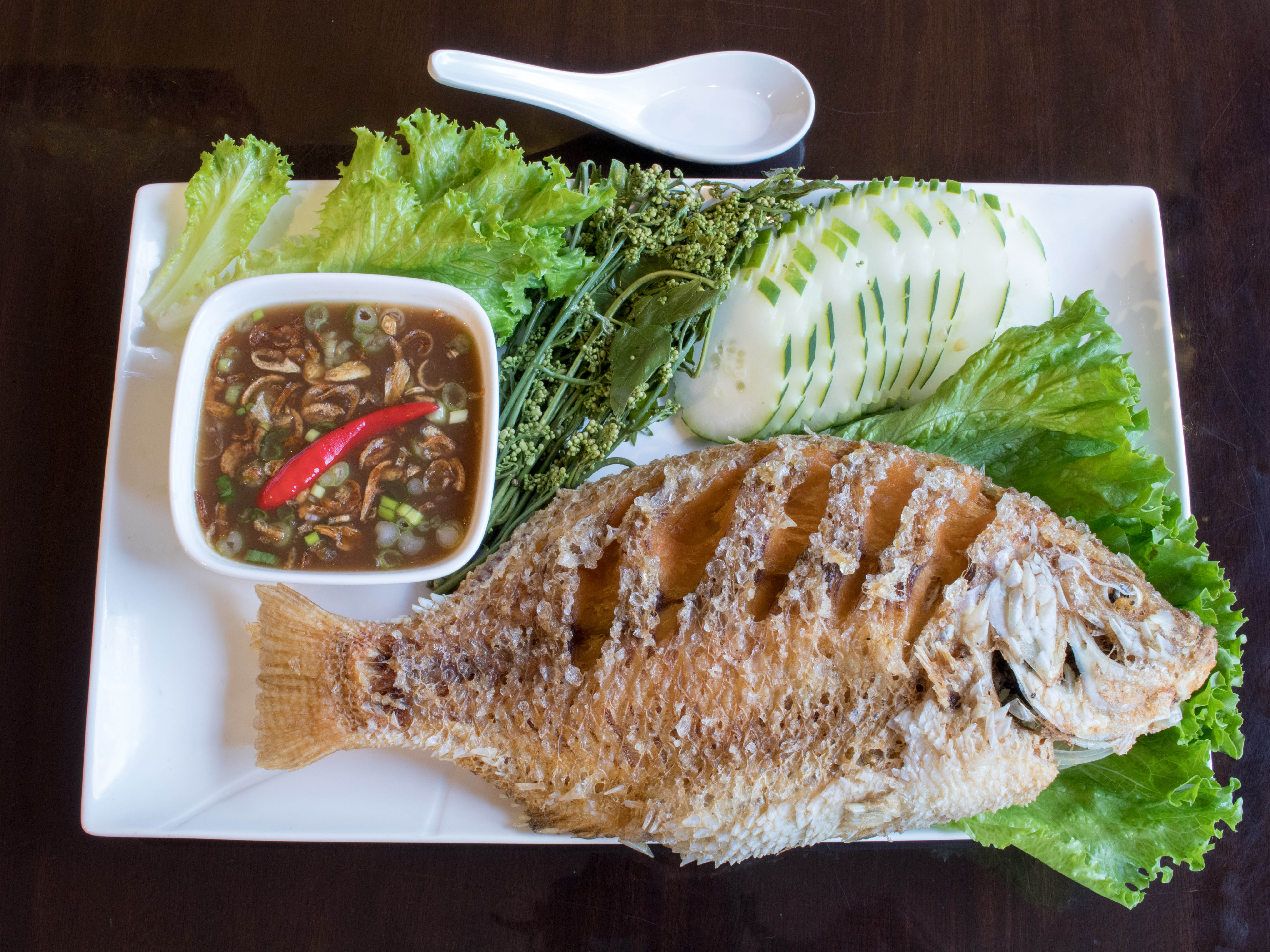 Order 32. Fish with Tamarind Sauce  Dish food online from I Heart Cambodia store, Philadelphia on bringmethat.com