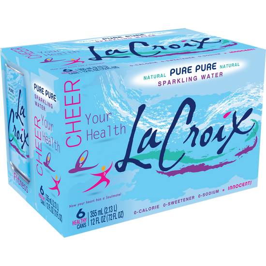 Order LaCroix Sparkling Water, Pure, 6 CT 12 OZ food online from Cvs store, CENTRAL FALLS on bringmethat.com