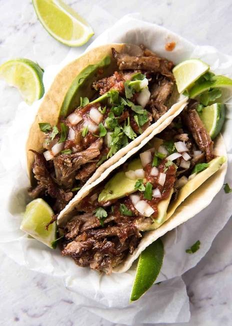 Order Carnitas Taco food online from Tacos & Mas store, Tempe on bringmethat.com