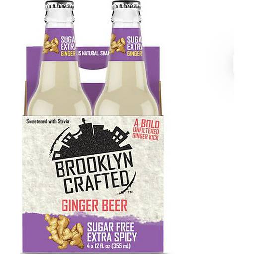 Order Brooklyn Crafted Sugar Free Extra Spicy Ginger Beer (4PK 12 OZ) 119797 food online from Bevmo! store, Pasadena on bringmethat.com