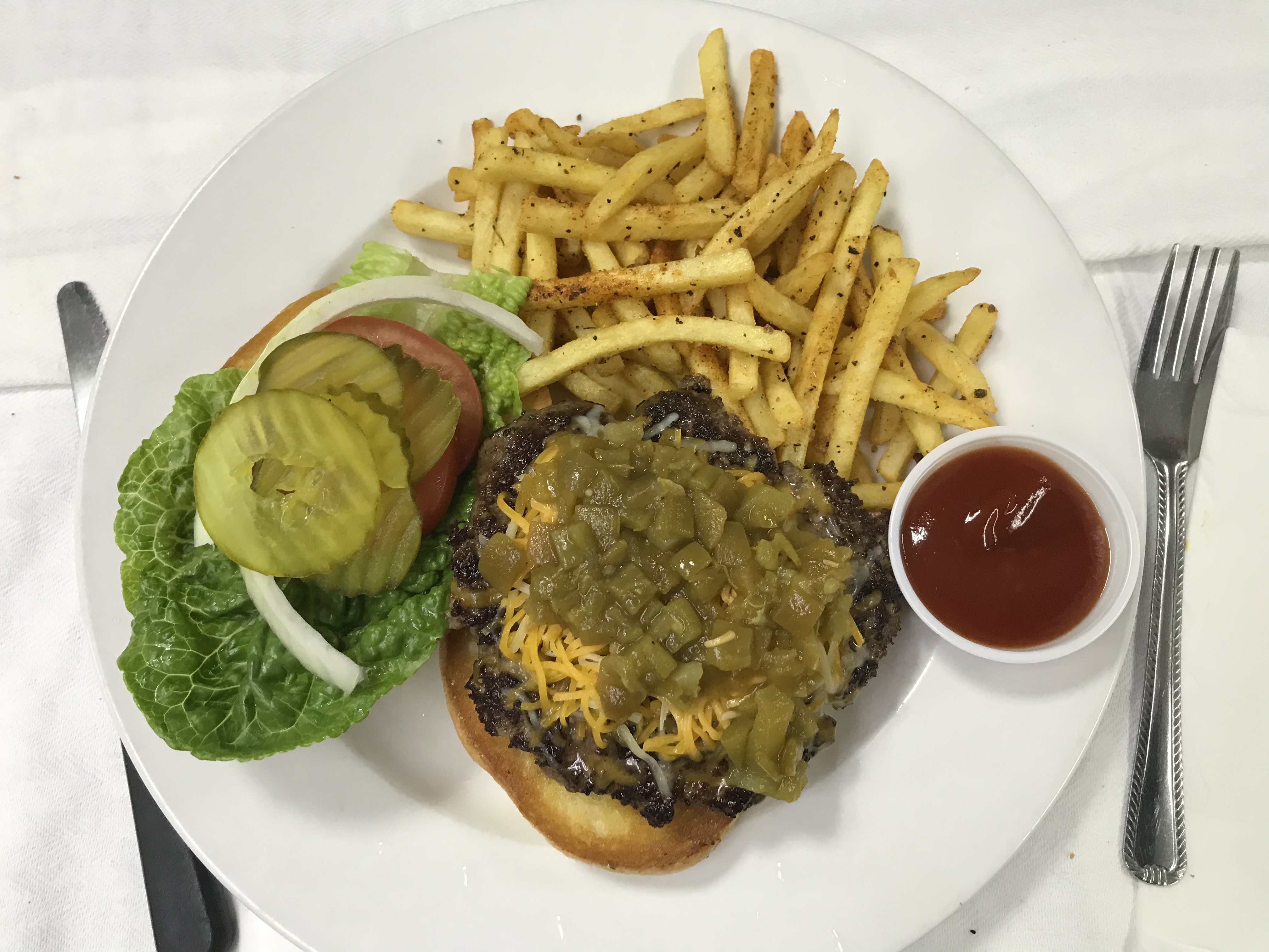 Order Green Chilli Burger food online from On The Patio store, Azle on bringmethat.com