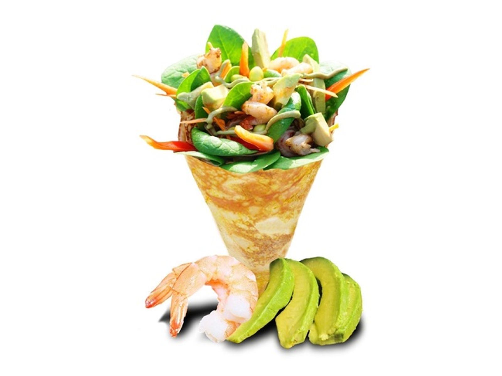 Order Shrimp Avocado Lunch Specials food online from T-Swirl Crepe store, New York on bringmethat.com