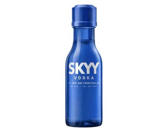 Order Skyy Vodka, 50mL vodka (40.0% ABV) food online from Cold Spring Liquor store, Liberty Hill on bringmethat.com
