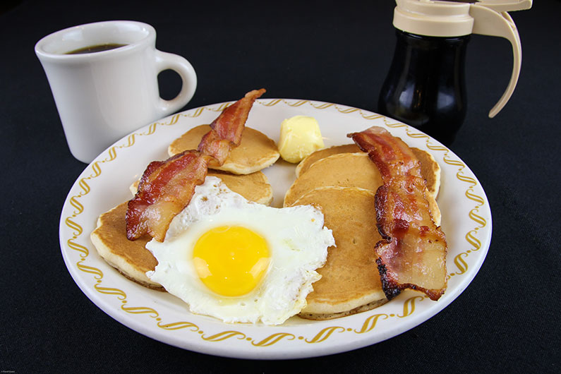 Order 6 Silver Dollar Pancakes with Egg food online from Tee Jaye Country Place store, Whitehall on bringmethat.com