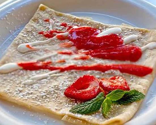Order Strawberries, Creme Fraiche ＆ Berry Coulis Crepe food online from Crepeexpress store, Oakland on bringmethat.com