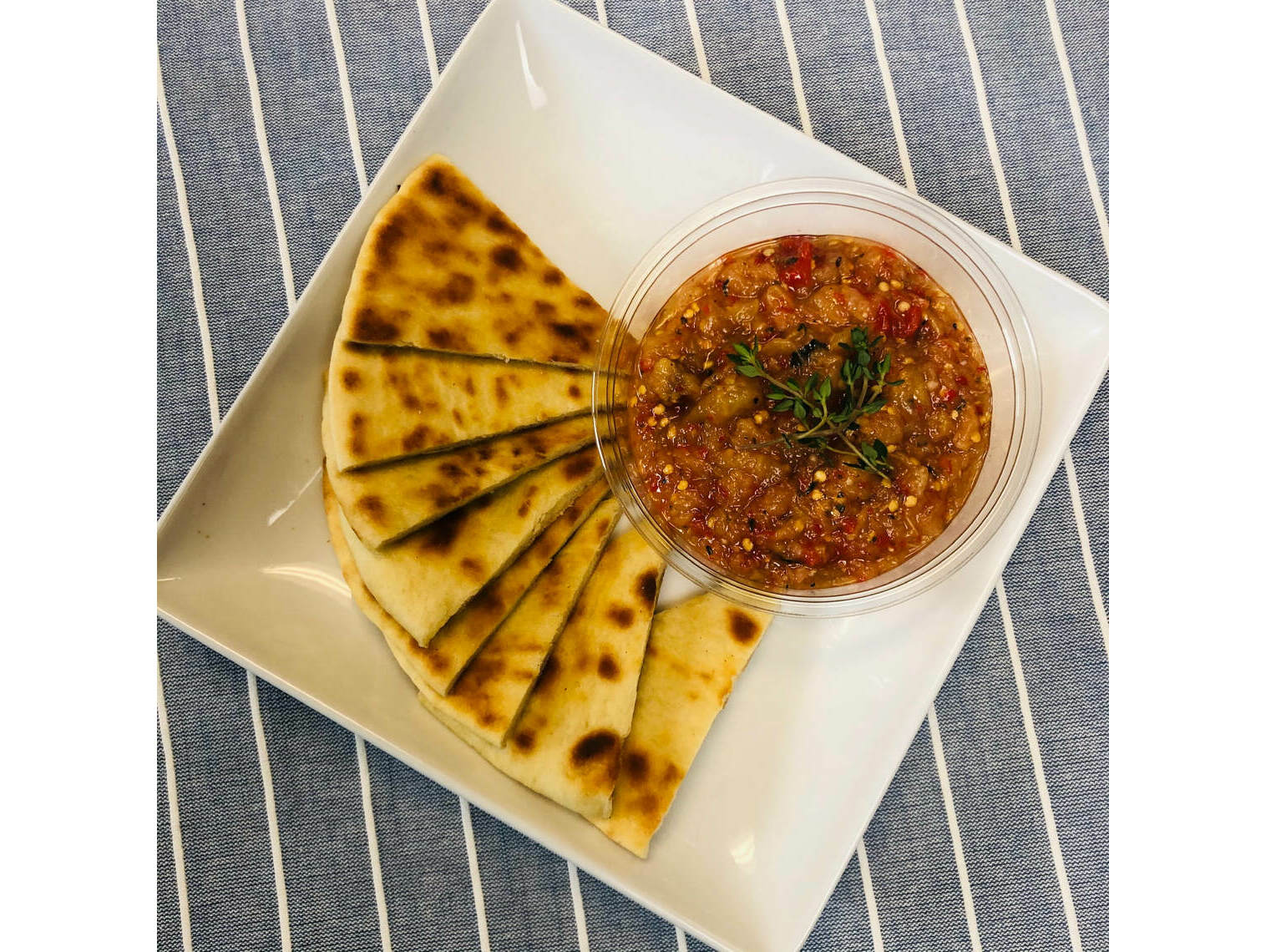 Order Pita and Roasted Eggplant Dip - D food online from The Counter At Old Ballard Catering Co. store, Seattle on bringmethat.com